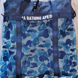 BAPE Blue ABC Camo Tote